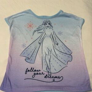 Disney Frozen Kids Short Sleeve Tee - Blue and Purple